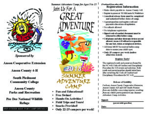 Cover photo for Anson County 4-H 2018 Summer Camps