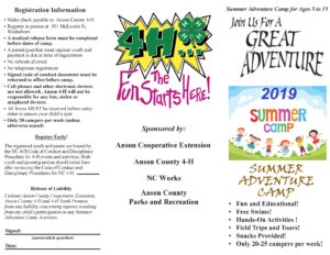Cover photo for Anson County 4-H Summer Camps