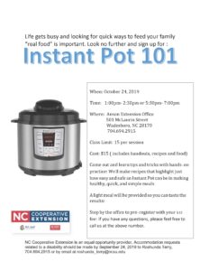 Instant Pot 101 flyer