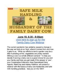 Family Dairy Cow Webinar