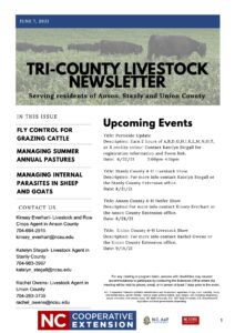 Cover photo for Summer 2021 Tri-County Livestock Newsletter