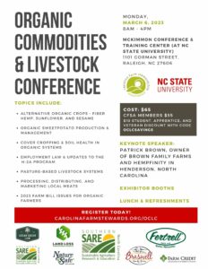 Cover photo for 2023 Organic Commodities and Livestock Conference
