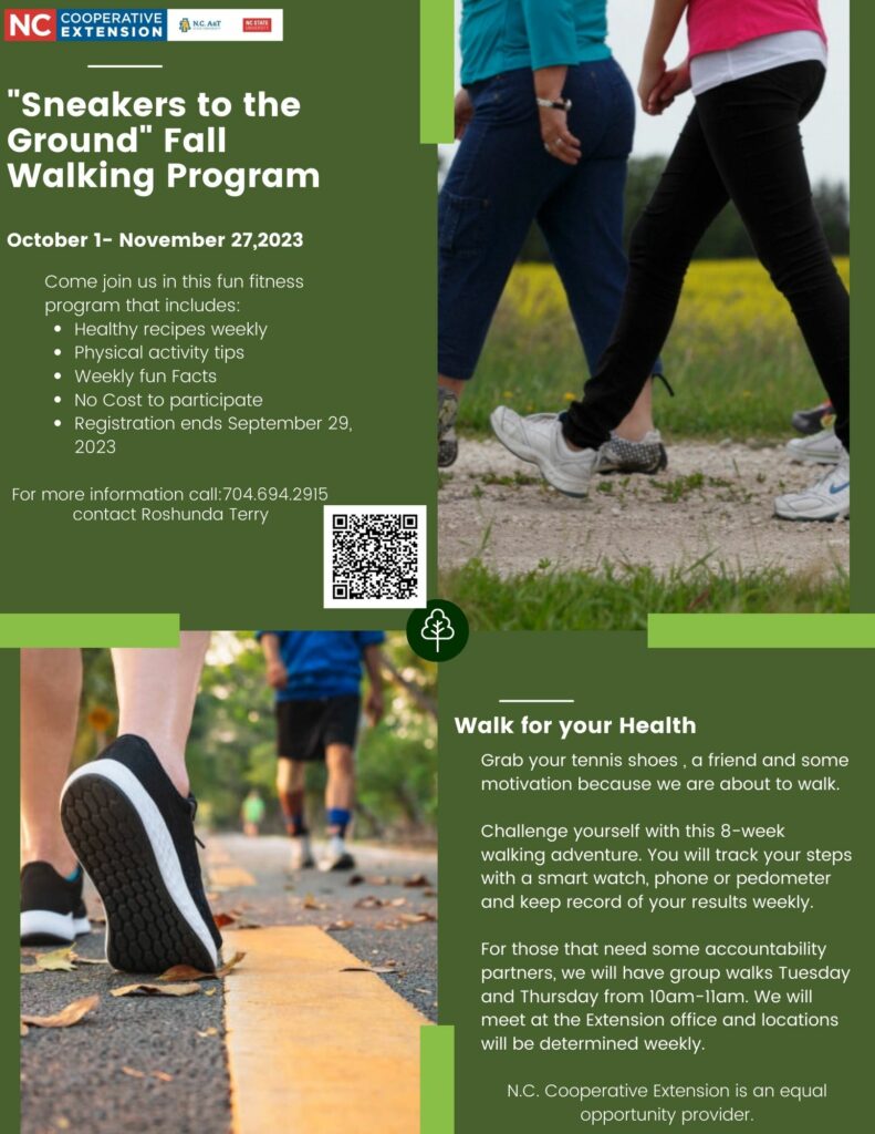 Sneakers to the Ground Fall Walking Program N.C. Cooperative